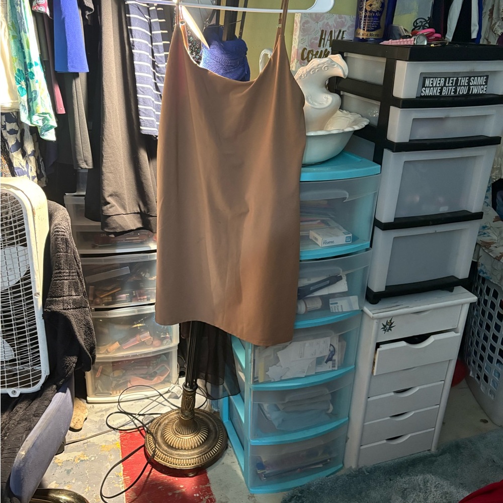 Abercrombie & Fitch Tan Slip Dress